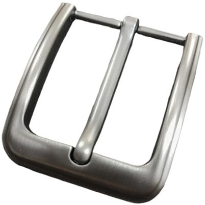 QEDBOJE 1 Stück Klassische Gürtelschnalle, Einzackige Quadratische Ersatzschnalle, Aus Zinklegierung, Für Männer Frauen Gürtel (40Mm, Silber)