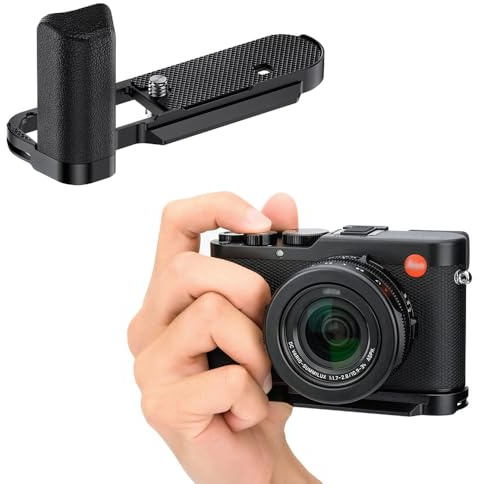 JJC Metall-Handgriff Kompatibel mit Leica D-Lux 8, Arca-Typ | Schnellverschluss Design Enhance Hand-held Feeling for Youtuber Vlogger Video Recording