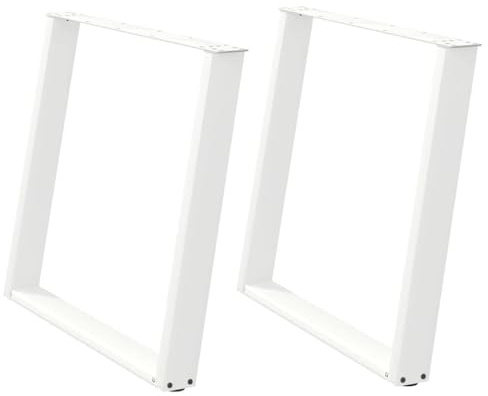 vidaXL Esstischbeine U-Form 2 Stk. Weiß 100x(72-73) cm Stahl