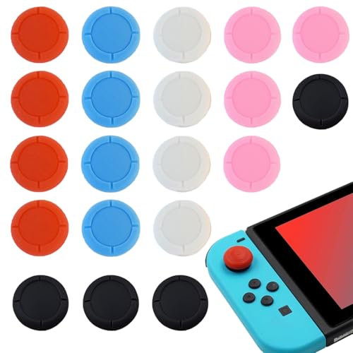 HQRKOTM 20 pezzi compatibili con i cappucci per joystick Switch, copertura a bilanciere multicolore