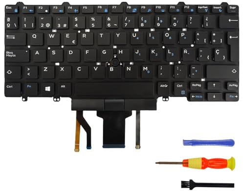 Teclado retroiluminado Compatible con DELL Latitude E5450 E5470 E5480 E7450 E7470 E5490 7480 7490 5480 5488 (Español)
