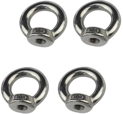 5 STÜCKE Ringmutter Ösenmutter Schleifenloch Ringgewindemutter Edelstahl 304 und 316 M5 M6 M8 M10 M12 Ringmutter Rigging(Stainless steel 304,M6)