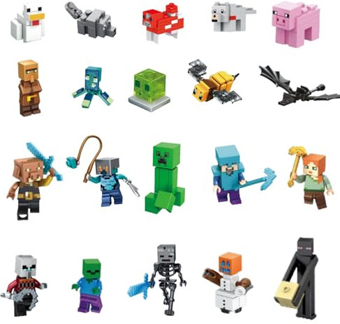 Krazuobi 20PC Cake Toppers Figures Set Cake Decorations Cupcake Toppers Party Supplies Characters Action Figures Gift