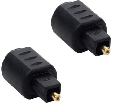 Hattba Conectores hembra de 3,5 mm a Toslink macho para adaptador óptico de sonido claro, ampliamente compatible