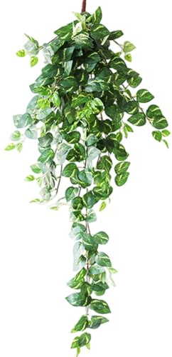 Edera artificiale rampicante lunga 100 cm di edera finta rampicante decorativa grande pianta da appendere per parete, casa, stanza, mensola ufficio