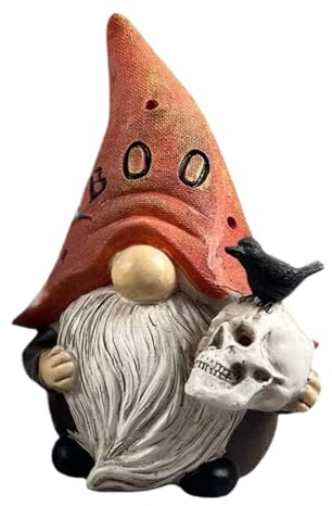 Halloween Gnome Statue - Horror Gnome Statue for Patio | Resin Sculpture for Halloween TV Cabinet Entrance Mantel for Home Garden Patio Yard Desktop Table Centerpiece