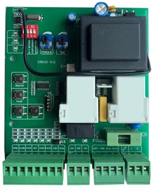 Tarjeta de Control, Placa de Placa Madre Tarjeta Control Circuito CA for Motor abridor Puerta corredera para abrepuertas(1 Board with 8 Key)