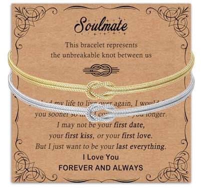 Toplstud Couples Bracelets Matching Bracelets for Couple Valentine's Anniversary Birthday Gifts for Him Her - Bride to be gifts Something Blue for the Bride Bridal Gifts for Wedding