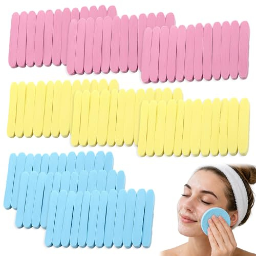108 Pcs Facial Sponges Professional Compressed Face Sponge Portable Face Sponges for Daily Skin Deep Cleaning Makeup Removal for Men and Women