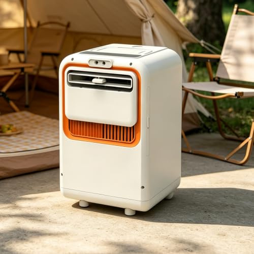 RUODATONLY Condizionatore Portatile per Camper, Climatizzatore Mobile con Compressore, Senza Tubo di Scarico, Deumidificatore Portatile per Viaggi e Campeggio