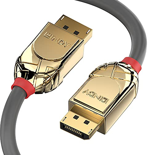 LINDY 36293 3m DisplayPort 1.4 Kabel, Gold Line