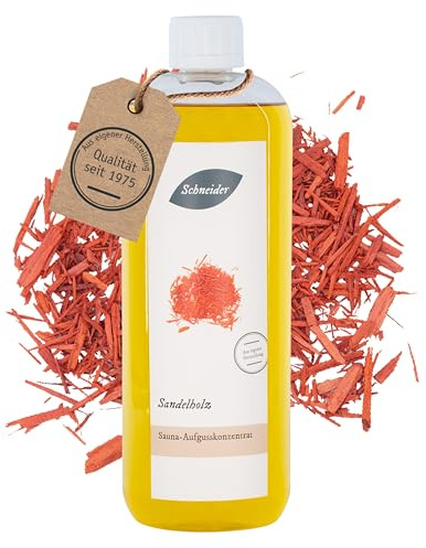 Saunabedarf Schneider Sauna Aufguss Konzentrat Sandelholz - 250ml, naturreine, ätherische Öle, wohltuender Saunaaufguss & langanhaltendes Dufterlebnis