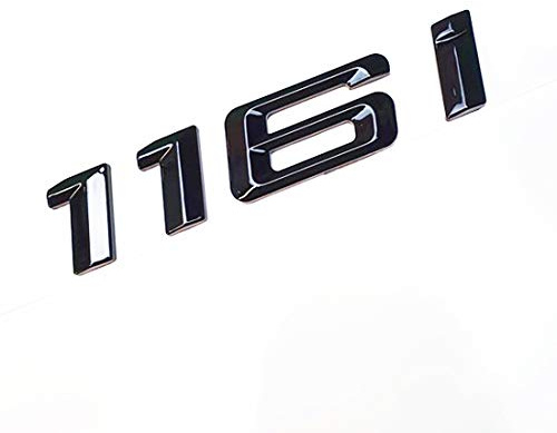 MCK Auto - 116i schwarzes glänzendes Logo hinten Emblem Tuning für E81 E82 E87 E88 F20 F21 F52 HB2R3