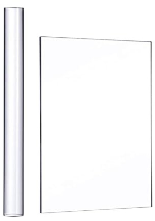 TSKDKIT Acrylglas mit Acryl Ton Roller, Plexiglasplatten Acrylplatten Acryl Rollen für Bildhauerei und Herstellung aus Fimo, Basteln