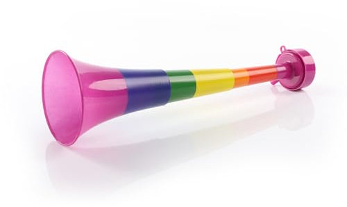 Rainbow Pride Vuvuzela - Pack of 1-27cm Long Noisemaker in Rainbow Colours - Perfect Accessory for Pride Month, Pride Marches and Pride Events
