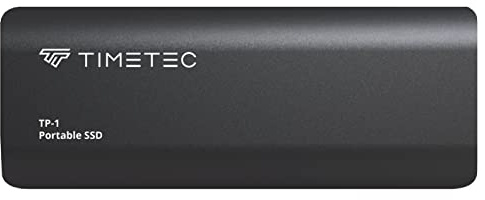 Timetec 512GB SSD esterno portatile USB3.2 Gen2 USB-Type C fino a 550 MB/s Mini unità a stato solido esterna in alluminio flash ultra sottile - nero