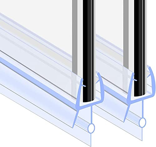 Shower Door Seal Strip for 4-6mm Glass, Covers up to 20mm Gap, Perfect Transparent Shower Screen Seal Replacement with 90cm Adjustable Length (For4-6mm Thickness,18-22mm 90cm 2pcs)