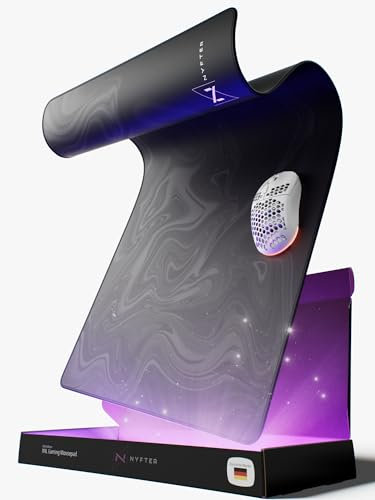 Nyfter - XXL Gaming Mauspad Liquid Design 900 x 500mm Premium Mousepad Size XXL vernähte Kanten langlebig mit high-end Glide und Anti-Rutsch