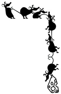 Door Stickers for Interior Doors,Wall Stickers Cute Mouse Vinyl Wall Murals Decals Stickers for Room Wall Corner Decoration Black