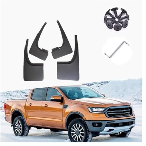 Auto Kotflügel Kotflügel Fender Flare Für F&ord Für Ranger T6 2011~2019 2020 2021 Schlamm Klappen Schutz Splash Kotflügel Vorne Hinten Räder Auto Stying Auto Spritzschutz