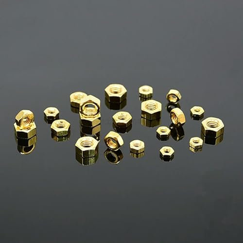 Sechskantmuttern, Titanbeschichtung, Goldkohlenstoffstahl, Sechskantmuttern, metrisch, M2, M2,5, M3, M4, M5, M6, Befestigungselemente, Hardware-Werkzeuge, 1/5/10/20/50 Stück-M6-5 Stück