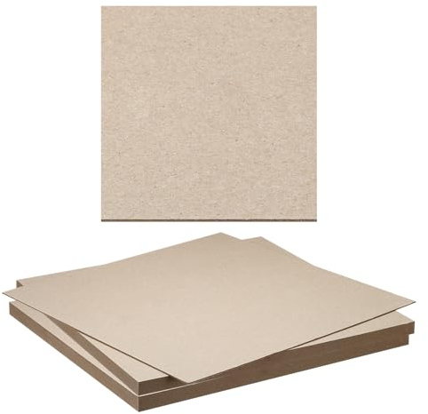 PATIKIL 12x12x0.06 Chipboard Sheets, 20Pcs Thick Book Board Binders Board Sturdy Bookbinding Supplies for Book Binding Cover, Gray