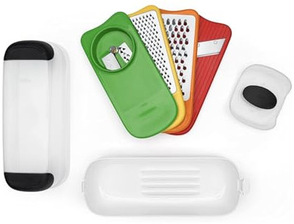 BERARDI | Mandolina affettatrice professionale per verdure | Set completo di grattugie, affettaverdure e spiralatore