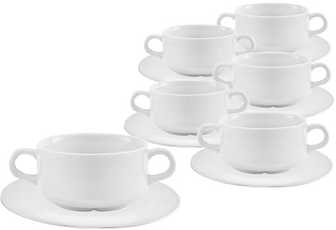 Van Well Geschirrset 12-teilig Porzellan Service Trend- Moderne Vielseitigkeit & Robustheit