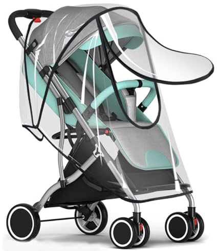 Universal Pram Rain Cover - Weather Shield for Windproof, Waterproof Protection From Sun, Dust, Snow - Fits Most Strollers