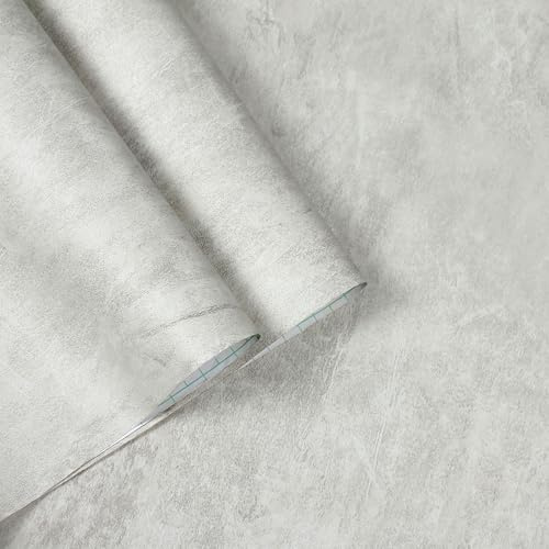 myforHD Selbstklebend Tapete Wandpapier Selbstklebende Folie 40cmX300cm Hellgrau Tapete Betonoptik Selbstklebend Klebetapete Klebefolie Beton Wandpapier für Küche