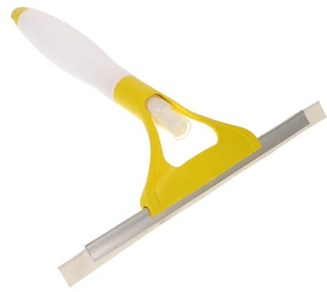 Didiseaon Window Squeegee Cleaning Tool with Spray Head Microfiber Scrubber for Bathroom Glass Random Colour