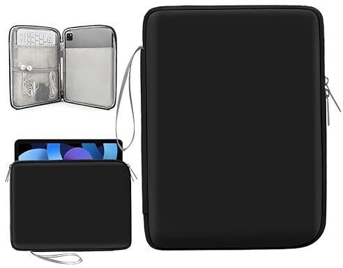 Taschen für Tablets 9-11 Tablet Tasche Kompatibel mit iPad Pro 11 M4 2024/11 Zoll iPad Air M2 2024/iPad 10th 10,9 2024/iPad Air 5/4 10,9 Schwarz