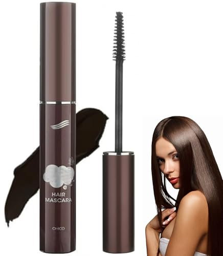 Root Touch Up Dark Brown Mascara - Water-Resistant Hair Color Concealer Stick for Grey Coverage, Semi-Permanent Temporary Brush(02)