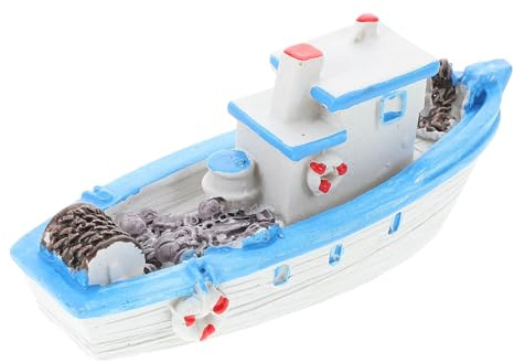 Ciieeo Miniatur-bootsfigur Aus Kunstharz Nautische Dekoration Für Zuhause Vintage-Stil Spielzeugboot Desktop-Ornament