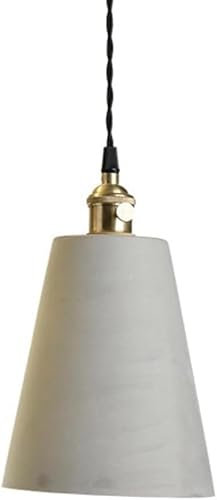Lustre industriel en béton avec interrupteur rotatif, coupelle en laiton, éclairage d'îlot de cuisine rétro,lampes pour le salon
