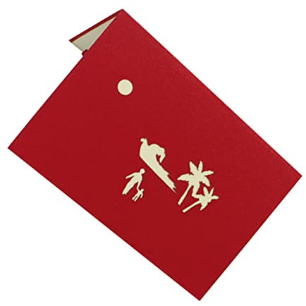 STOBOK Stereoscopic Blessing Handmade Card Für Vaterstag Einzigartige Papiergrußkarte Für Besondere Anlässe Kreative Gestaltung Überraschung Für Papa