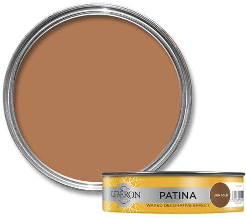 Libéron Patina Waxed Decorative Aged Effect, Lush Gold, 150ml | Authentic aged effect, Carnauba wax formula, Durable protective finish, Ideal over Libéron Furniture Paint