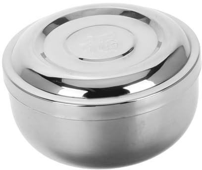 Holibanna Ciotola Per Zuppa Asiatica in Acciaio Inossidabile Per Ramen Adatta Al Microonde Zuppa Coreana Con Isolamento Termico Sicuro