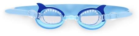 Legami - Occhialini da Nuoto, Occhialini Piscina Bambini, Lenti Antiappannamento, Protezione UV, con Fascia Elastica e Ponte Nasale Regolabile, Squalo