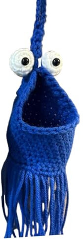 ZHENNB Handmade Crochet Alien Plant Hanger Indoor Hanging Bag Planter Storage Basket For Home Bedroom Office Decoration