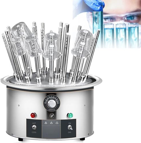 YXFAZPP Essiccatore per vetreria da Laboratorio in Acciaio Inossidabile, con Tubi di Asciugatura da 20 Pezzi, Tempo di Asciugatura 8~10 Minuti, per provette e Bicchieri in Vetro