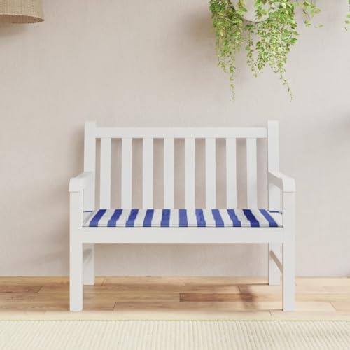 Snsowed Cojín Banco jardín Tela Oxford a Rayas Azul y Blanco 120x50x3cm, Cojines Exterior Jardin, Cojines para Palets, Cojines Exterior, Cojines Sofa Exterior, Cojines Suelo