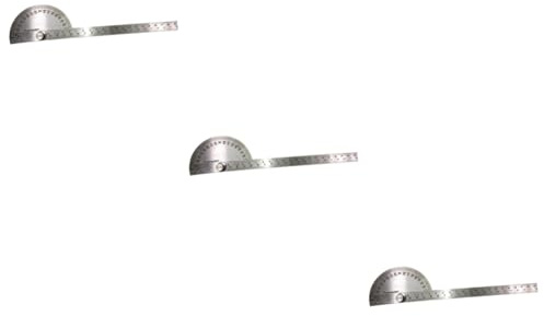 EXCEART 3 Pezzi Goniometro Angolare in Acciaio Inossidabile con Righello Regolabile Strumento Misurazione per Falegnameria Design Doppia Asta Facile da Usare Portatile