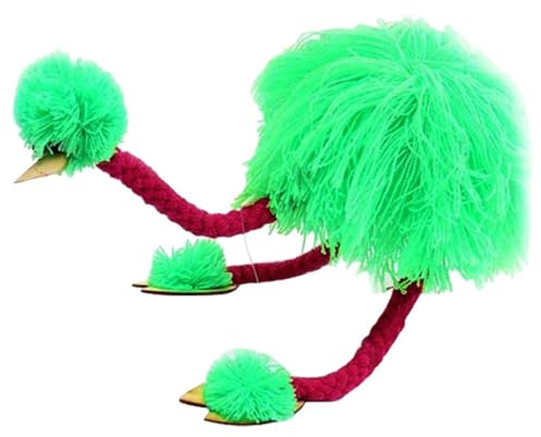 HONITANO Fluoreszierende Kuschelige Strauß-Marionette Mit Zugfaden Marionette Spielzeug Für Junge Mädchen Tierförmige Handpuppe Für Puppentheater Interaktives Plüschtier Für Kreative Spiele