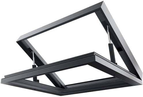 Skylight House Roof Window, Underground Lighting Well Window With Double Layer Glass, Aluminum Alloy Frame Access Hatch Security Door For Sun Room