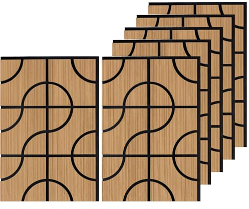 Set 6 pannelli effetto dogato rivestimento parete soffitto polimero plastico interno esterno 63x41,5 cm incastro laterale tagliabili rigidi decorativi legno chiaro pvc piastrella