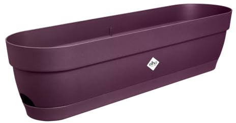 elho Vibia Campana balkonkasten 70cm Pflanztöpfe - Ahorn Lila | L 18.2 x B 69 x H 17 cm | Integrierter Untersetzer