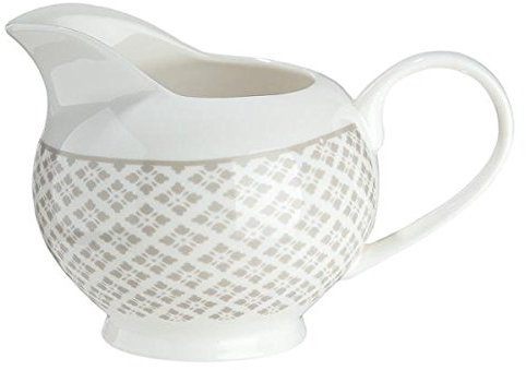 Gilde Pot à Lait en Porcelaine Gris Ornement
