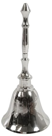 Handglocke Silber Klein Tischglocke Nikolaus Weihnachten Hochzeit 13cm