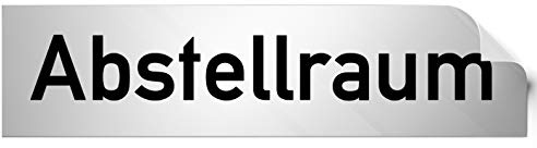 Kinekt3d Leitsysteme Folienschild Türschild • Abstellraum • PVC Hinweisschild • 160 x 40 mm Silber • selbstklebend • Kratzfester Druck • UV Beständig